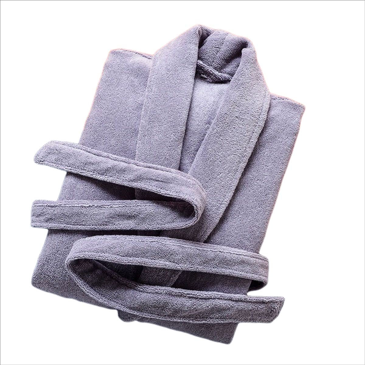 Kimono sauna unisexe en coton gaufré argenté taille L