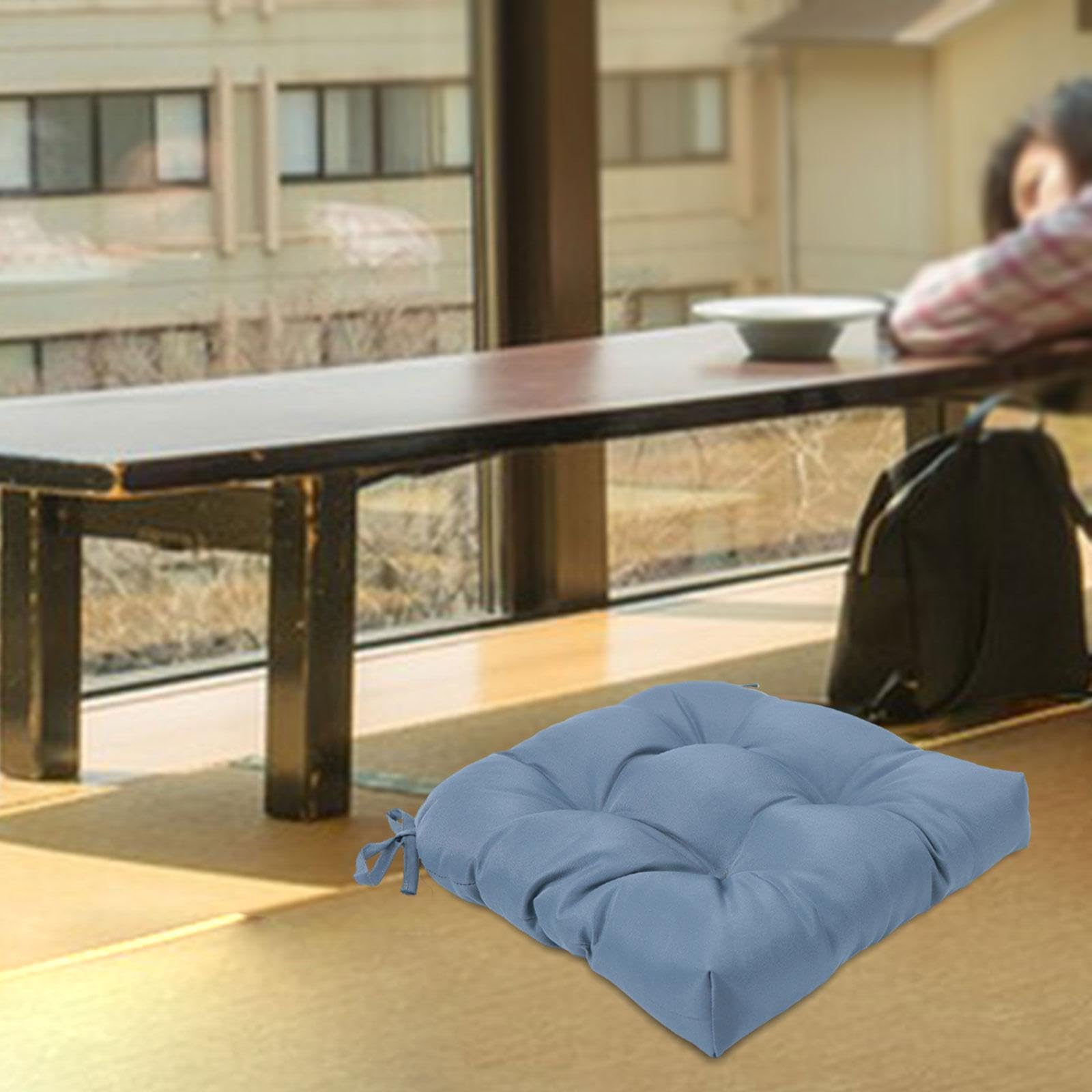 Patio Cushion Waterproof Chair Pad 17x17inch Skin Friendly Comfortable Breathable Multifunctional for Decorating Sofa, Dark Gray