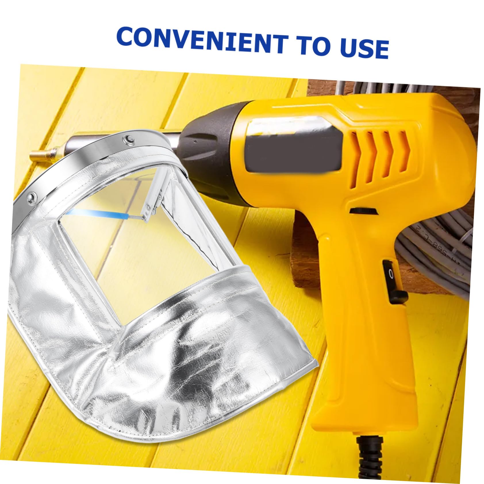 Voll Gesichtsschutzmaske aus Aluminiumfolie und Transparentem Material mit Hitzebeständigkeit und Ergonomischem Design für Schweißarbeiten und Hohe Temperaturen