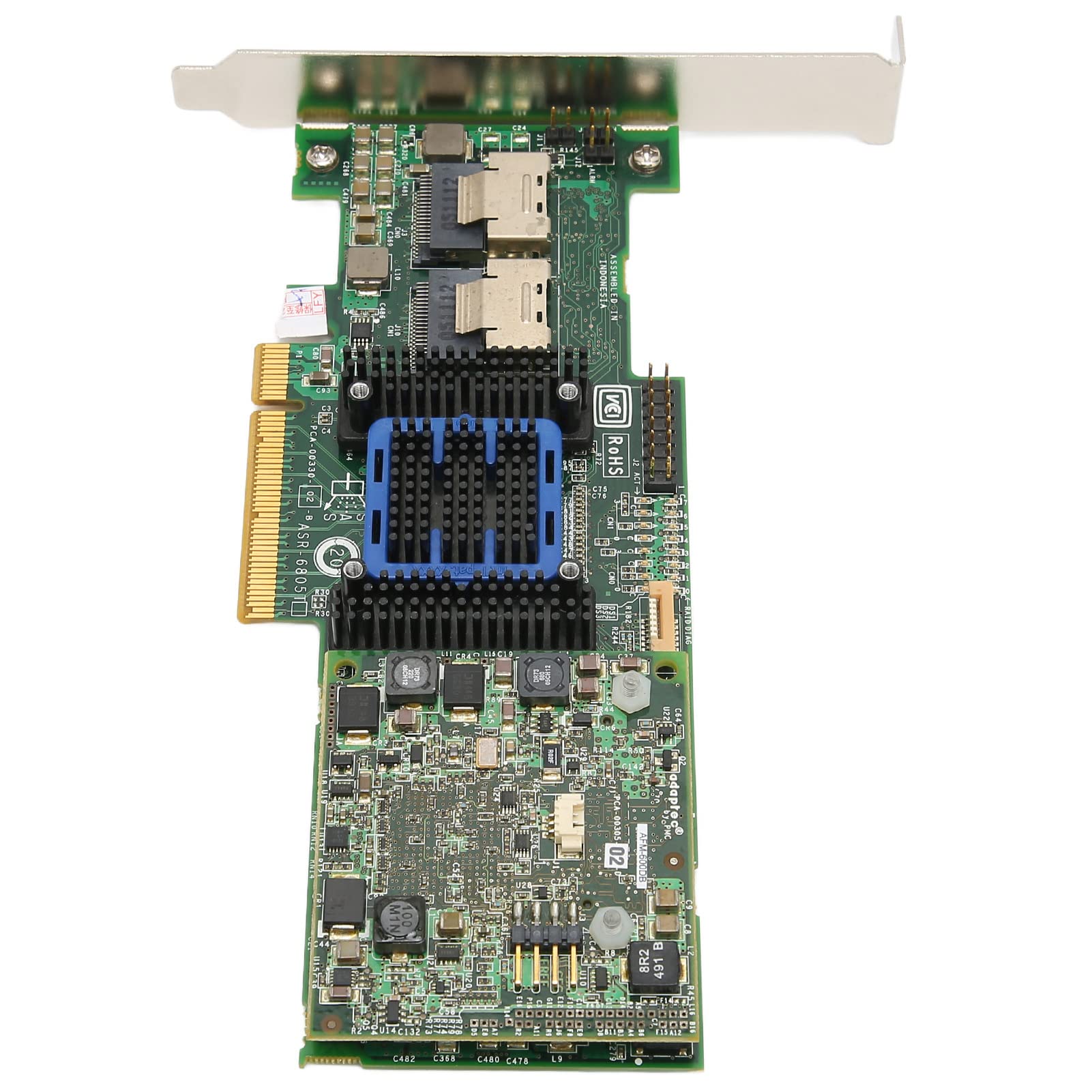 Scheda controller ASR 6805T, scheda array PCIE 2.0X8, controller raid SAS con cache da 512 MB, gestione intelligente 'alimentazione per server Web OLTP, sorveglianza digitale e