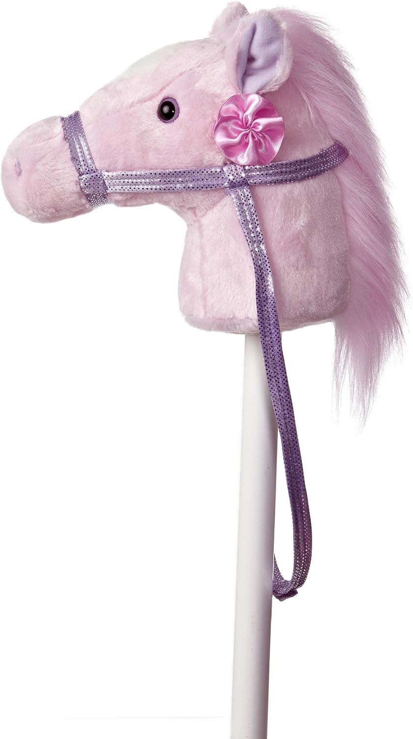 Aurora® Rideable Giddy-Up Friends™ Fantasy Pony Pink Stuffed Animal - Active Fun - Imaginative Adventures - Pink 37 Inches