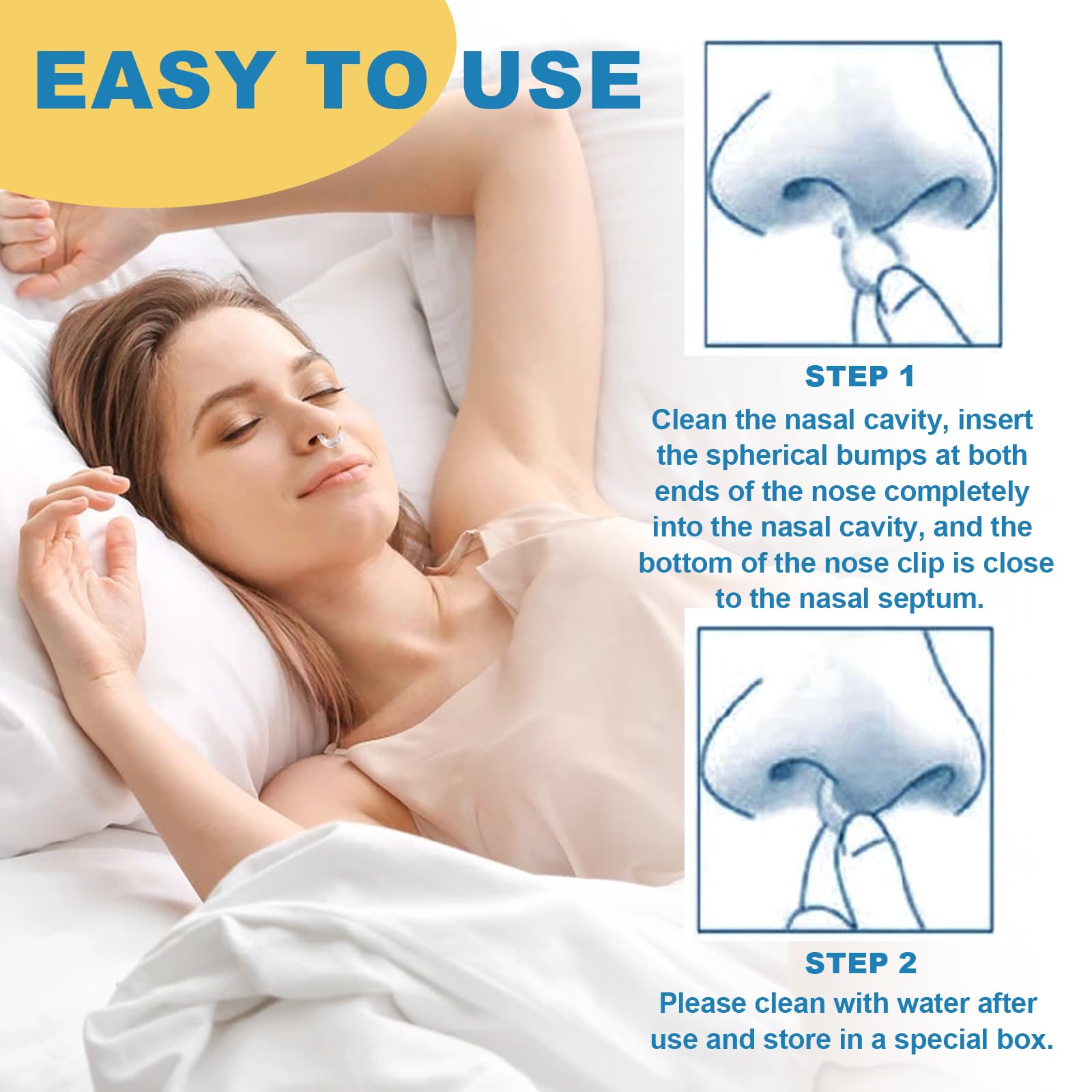 8 pcs Antirronquidos Nariz, Dilatadores Nasales Anti-Ronquidos de Silicona, Dilatador Nasal Anti Ronquidos Clips Nasales Magnéticos, Mejora la Respiración para ayudar a Dormir
