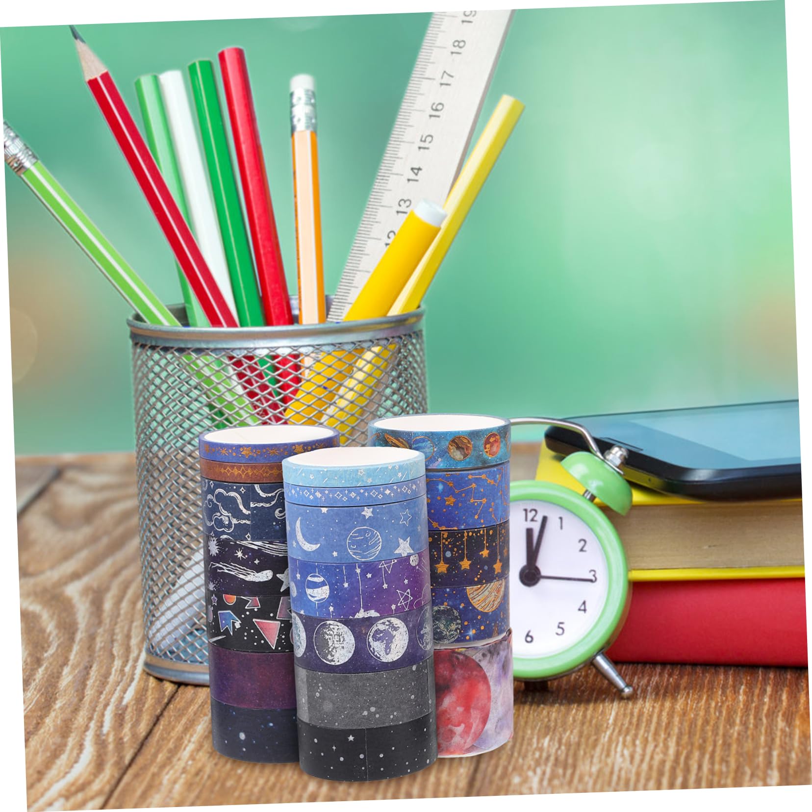Gadpiparty 76rollen Washi Tape Set Dekorative Klebebänder Und Silberschimmer Für Scrapbooking Diy Kunstprojekte Geschenkschmuck Und Mehr Ästhetische Designs Bunten Farben Einfach Zu