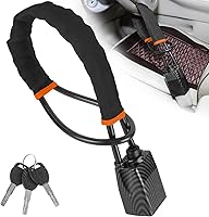 2026 Upgraded Steering Wheel & Seatbelt Lock - Universal Heavy-Duty Anti-Theft Car Security Device with 3 Keys, Black
