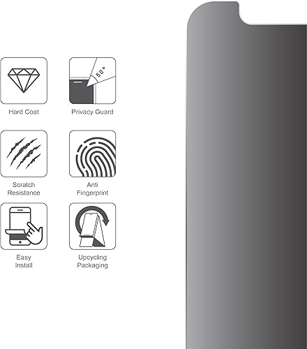 Miniatura 3 de ARMOR Protector de pantalla de vidrio flexible para iPhone 11 Pro/XS/X, protector de privacidad con antirreflejos