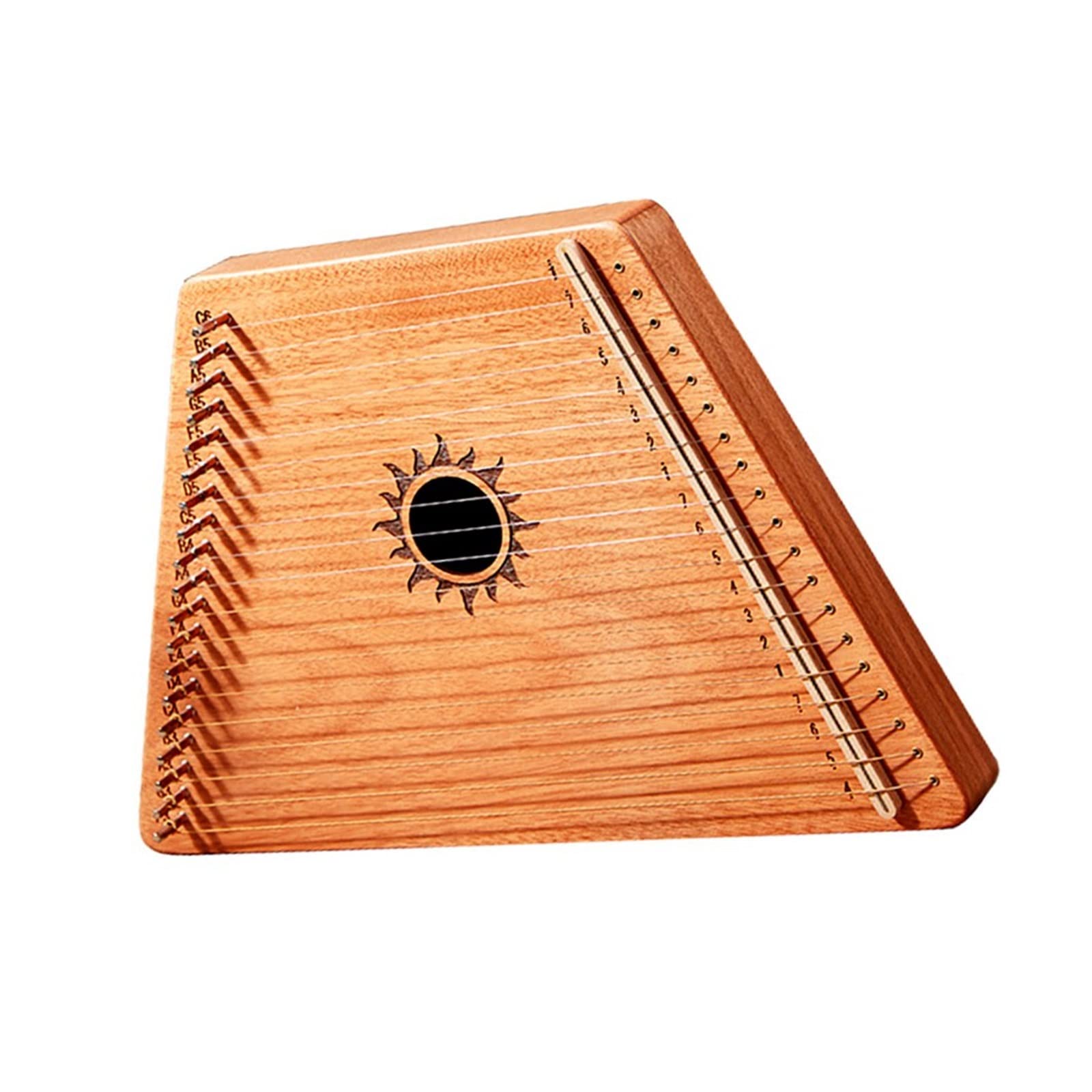 Harfen 19-saitige Leierharfe Aus Holz, Mahagoni, Harfe, Anfänger, Harfe, Musikinstrument, Tragbares Instrument (Color : 3/4)