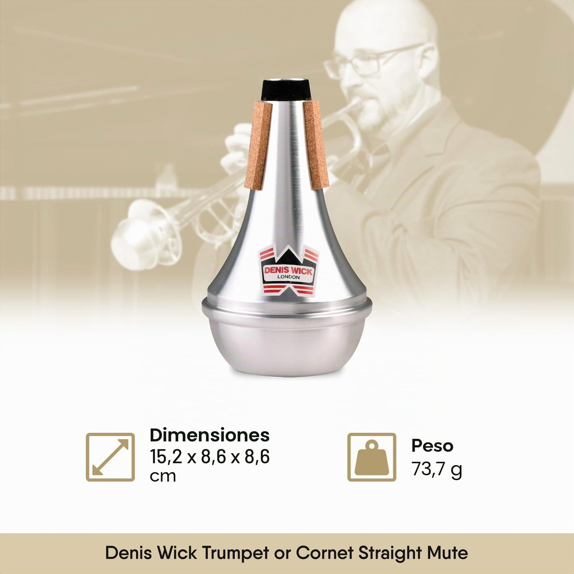 Denis Wick DW5504 Cornet / Trumpet Straight Mute