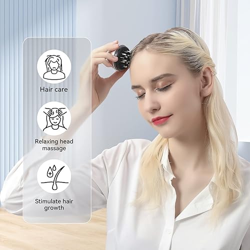 Miniatura 6 de Aplicador de aceite para el cabello, masajeador de cabeza del cuero cabelludo para el crecimiento del cabello, aplicador de aceite para el cuidado