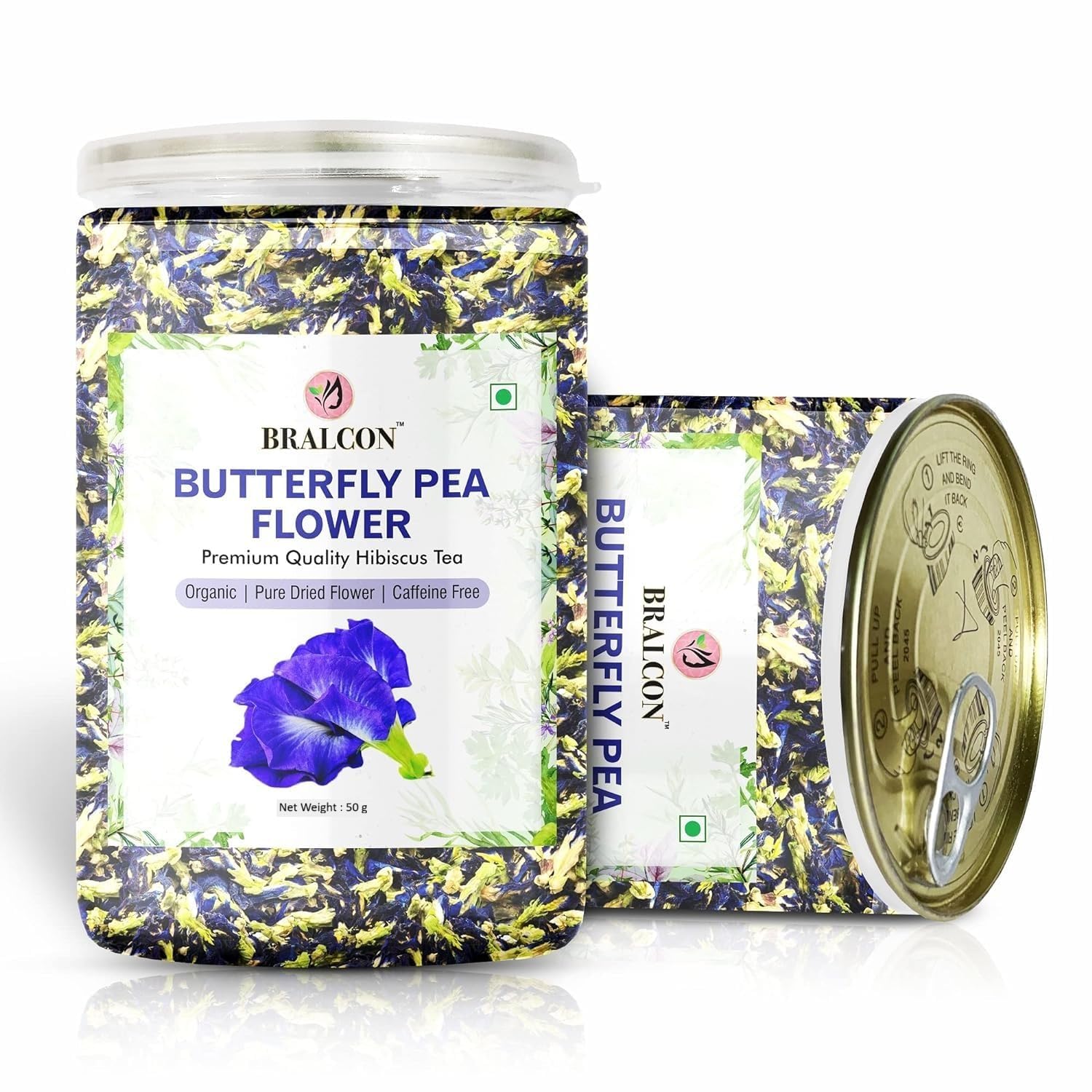 BRALCON Butterfly Pea Flower Tea- 50g |Dried Butterfly Pea Flower Herbal Tea | Detox Tea |Flower Based - Herbal Tea - Caffeine Free - No Preservatives-picture-36