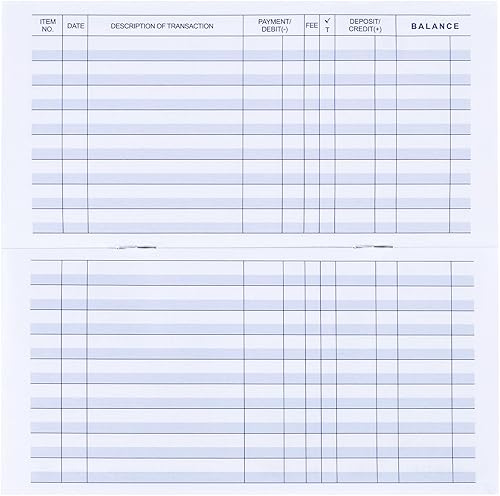 Miniatura 3 de Paquete de 16 registros de cheques para cheques personales, registros de cheques en blanco para uso personal o comercial, libros de registro de