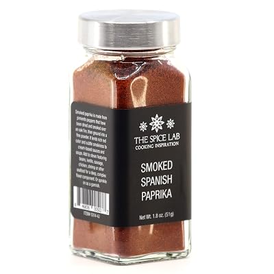 The Spice Lab Smoked Paprika Powder -1.9 oz. French Jar - Premium Gourmet Spanish Paprika Powder - Vegan All Natural Kosher Non GMO Gluten Free Spice - Rich in Antioxidants