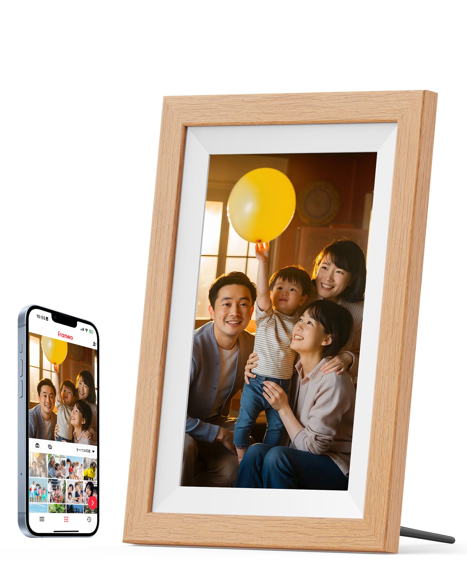 Amazon | FANGOR デジタルフォトフレーム Wi-Fi 10.1型 写真/動画/天気