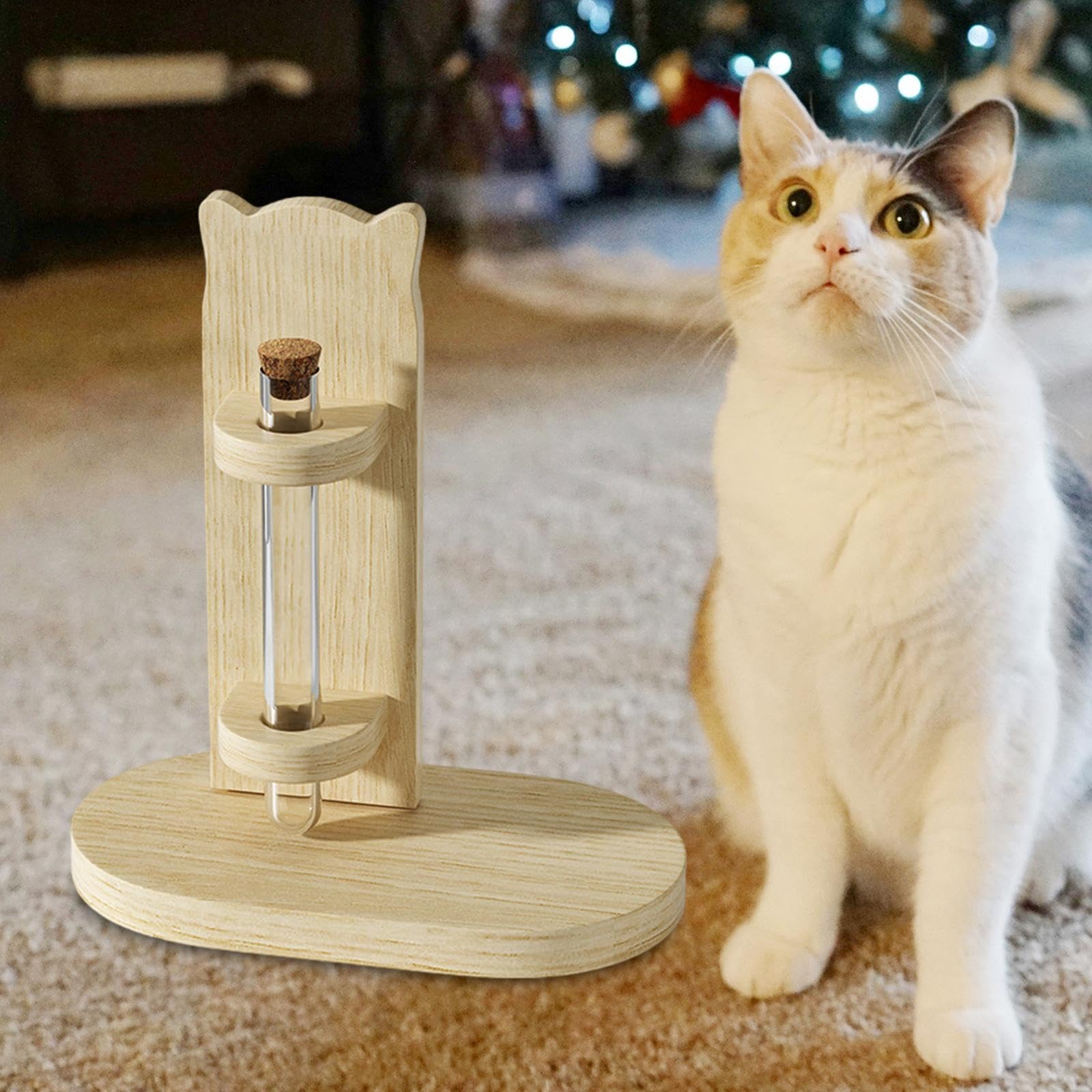Amazon.co.jp: Simhoa 猫のひげケース 猫のひげ瓶 木製 猫のひげ