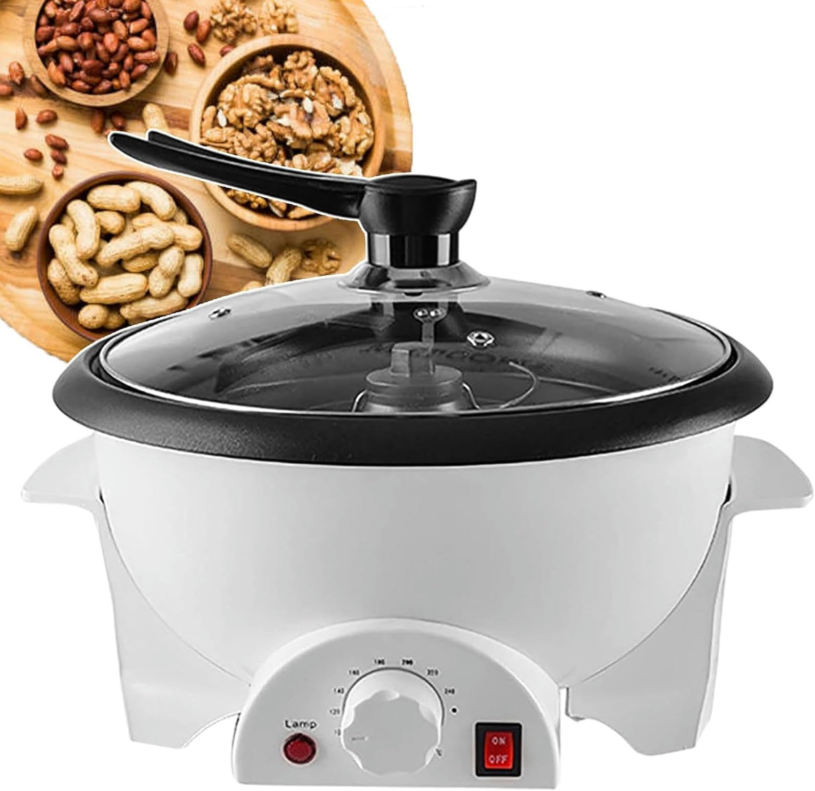 Palnik do żywności/Ekspres do kawy ziarnistej o pojemności 750G/Elektryczna palarnia kawy z powłoką nieprzywierającą/Kawa do pieczenia, Surowe ziarna, Herbata (temperatura 0-240°C)