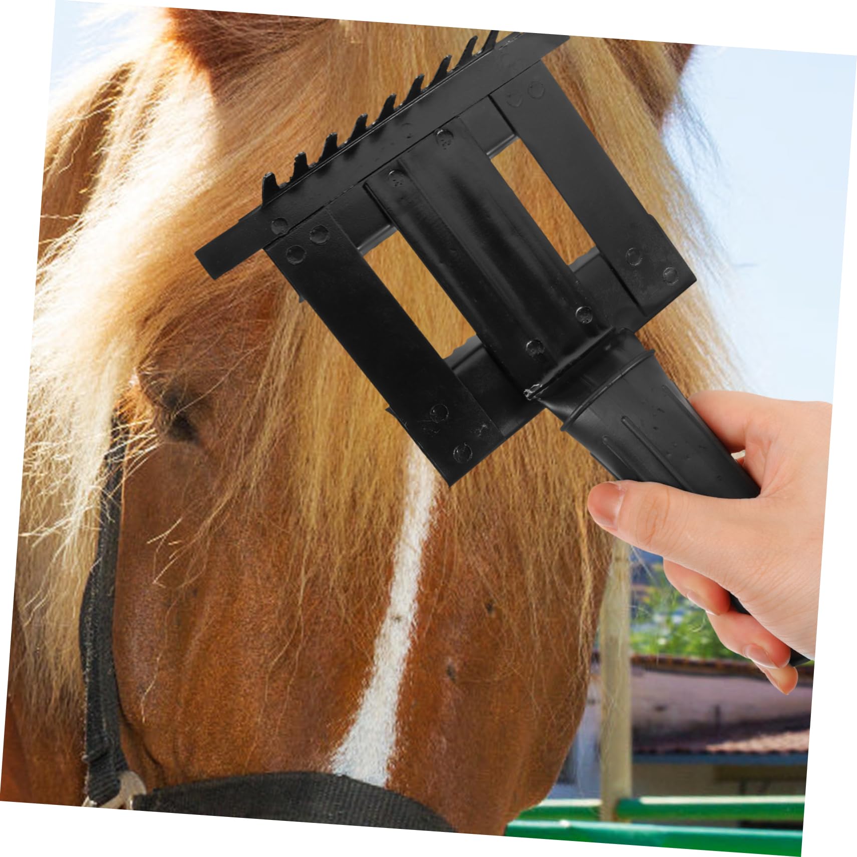 Toddmomy 5 Piezas Rastrillo Anti-picazón Sillín Cepillo De Autolimpieza Juguete Mascota Equipo Impermeable Peine Agente De Mudanzas Cerda Aseo Limpieza De Caballos Caucho Black