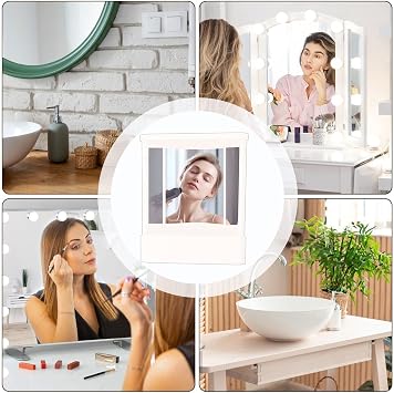 True Mirror, Makeup Mirror Non-Reverse Mirrors Makeup VanityMirror Portable Mirrors For Travel,Non Reversing For Real Image Real Reflection Non Reverse M-irror For Haircuts And Beauty