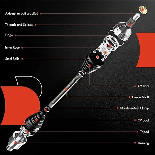 Miniatura 6 de A-Premium Conjunto de eje CV compatible con Ford Escape 2009-2012 2.5L, Escape 2009-2012 3.0L y Mazda Tribute 2009-2011 y Mercury Mariner 2009-2011,