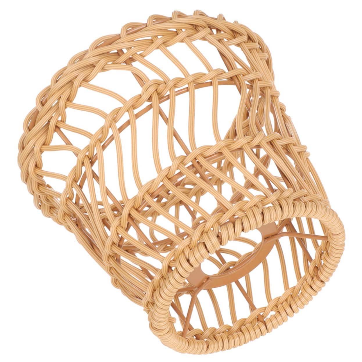 Veemoon Rustic Style Rattan Woven Lampshade Replacement for Living Room Restaurant Ceiling Lamp Cover Handmade Decoration