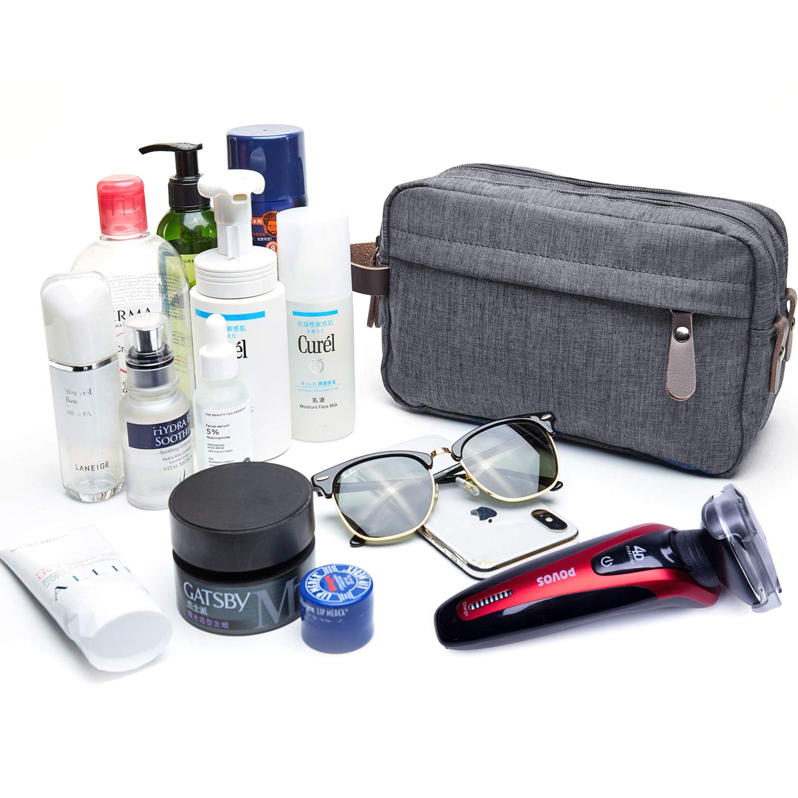 WANDF Astuccio da toilette da uomo da viaggio, borsa da bagno, accessori da viaggio, astuccio per trucco, da donna, organizzatori di servizi igienici