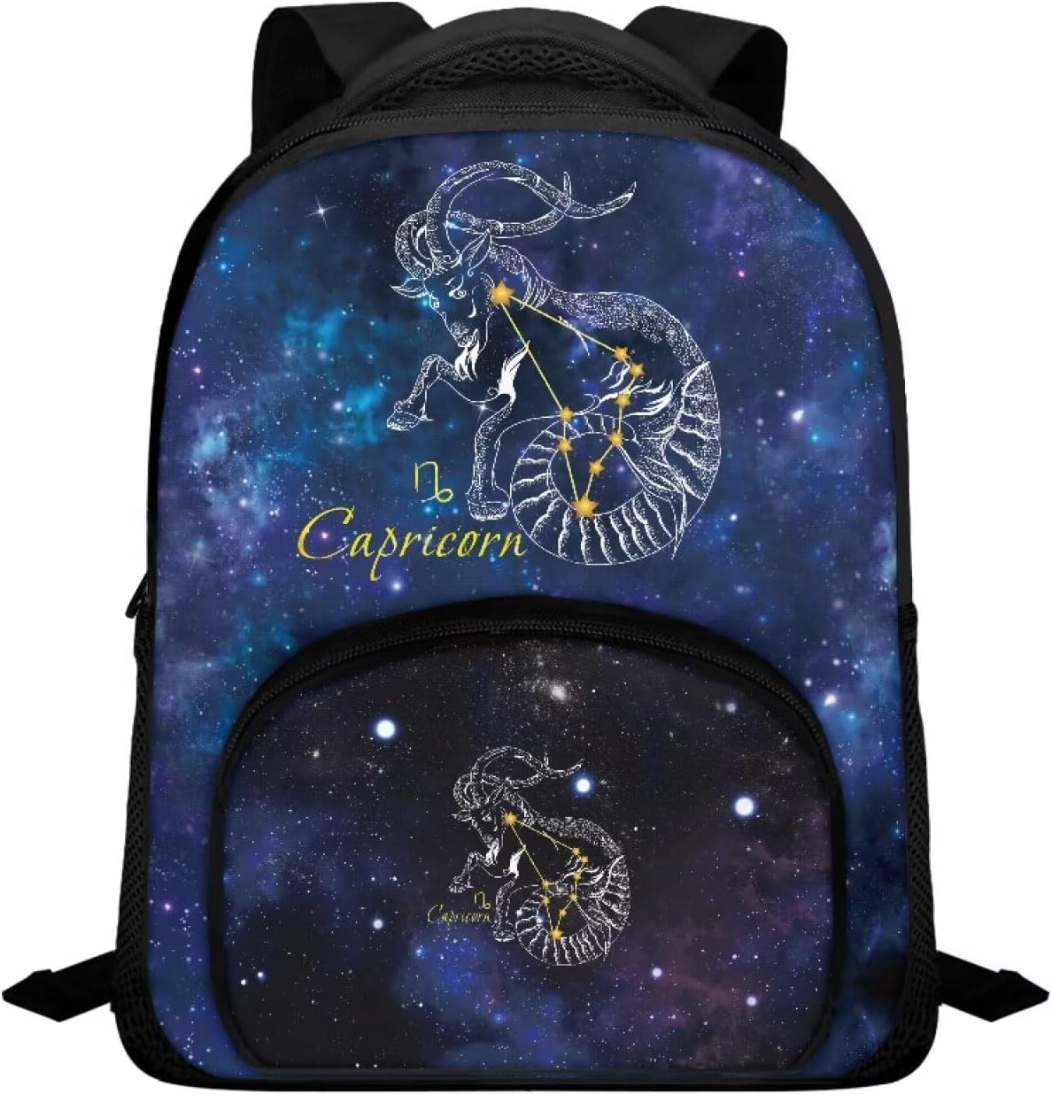 Galaxy Capricorn Pattern Children's Backpack for Girls Boys Daily Use Travel Padded Back Straps 12" Backpacks