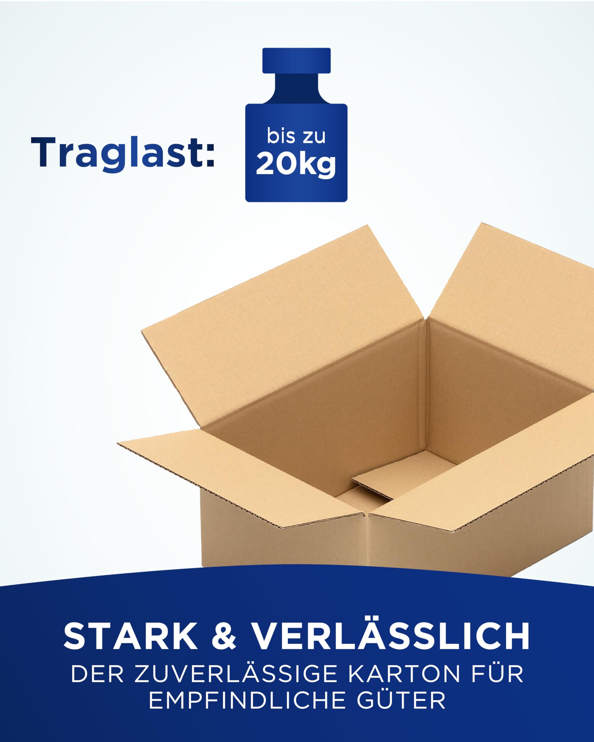 KK Verpackungen Versandkartons 300 x 215 x 140 mm Braun 1-wellig (Außenmaß 306 x 220 x 148 mm) | 200 Stück, Faltkartons Kartons für Versand als DHL Päckchen M DPD Hermes GLS Paketklasse S (KK20)