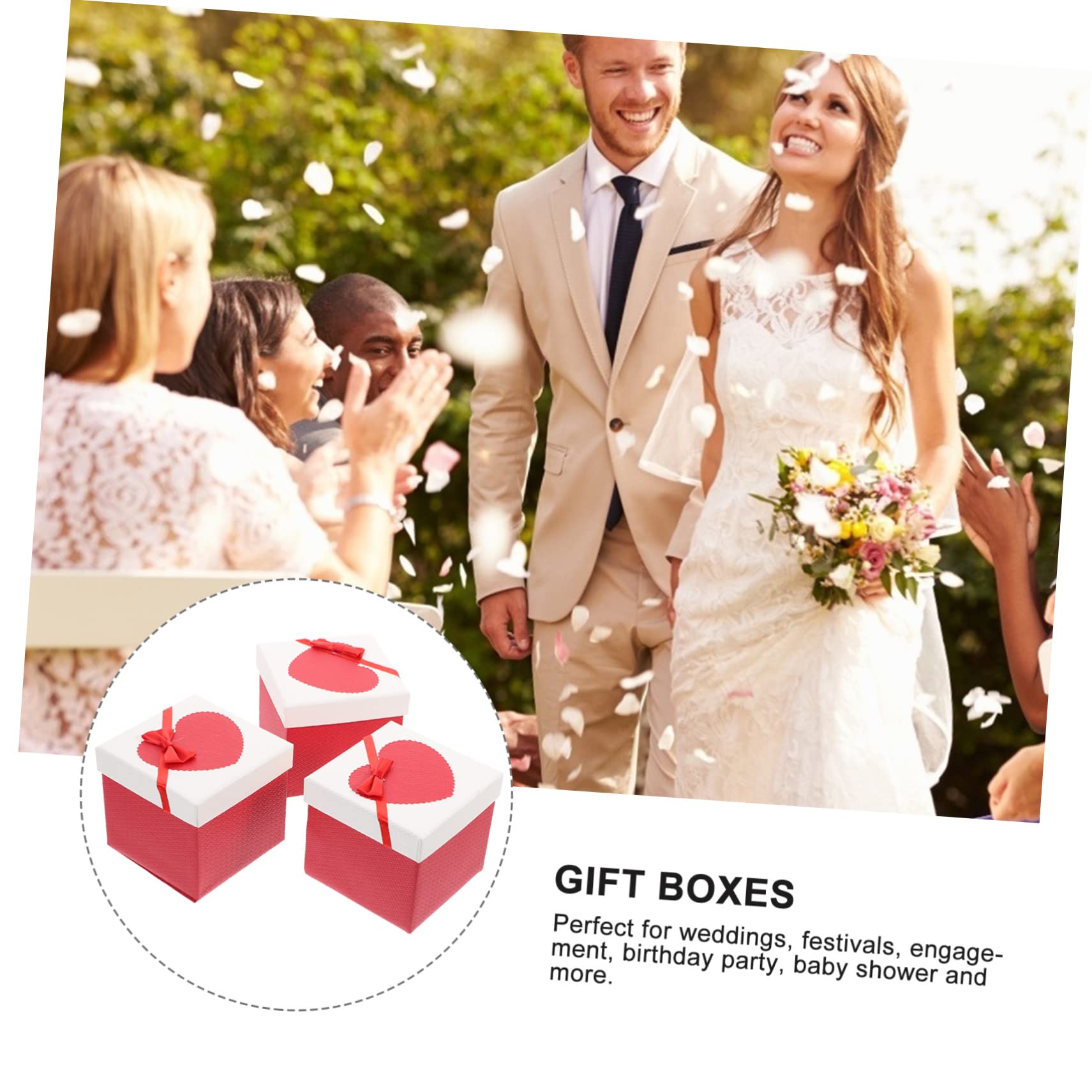 SOLUSTRE 6stücke Geschenkschachteln Mit Deckel Verpackung Für Hochzeiten Geburtstagsfeiern Und Feiertage Für Hochzeitsgeschenke Und Party Rot