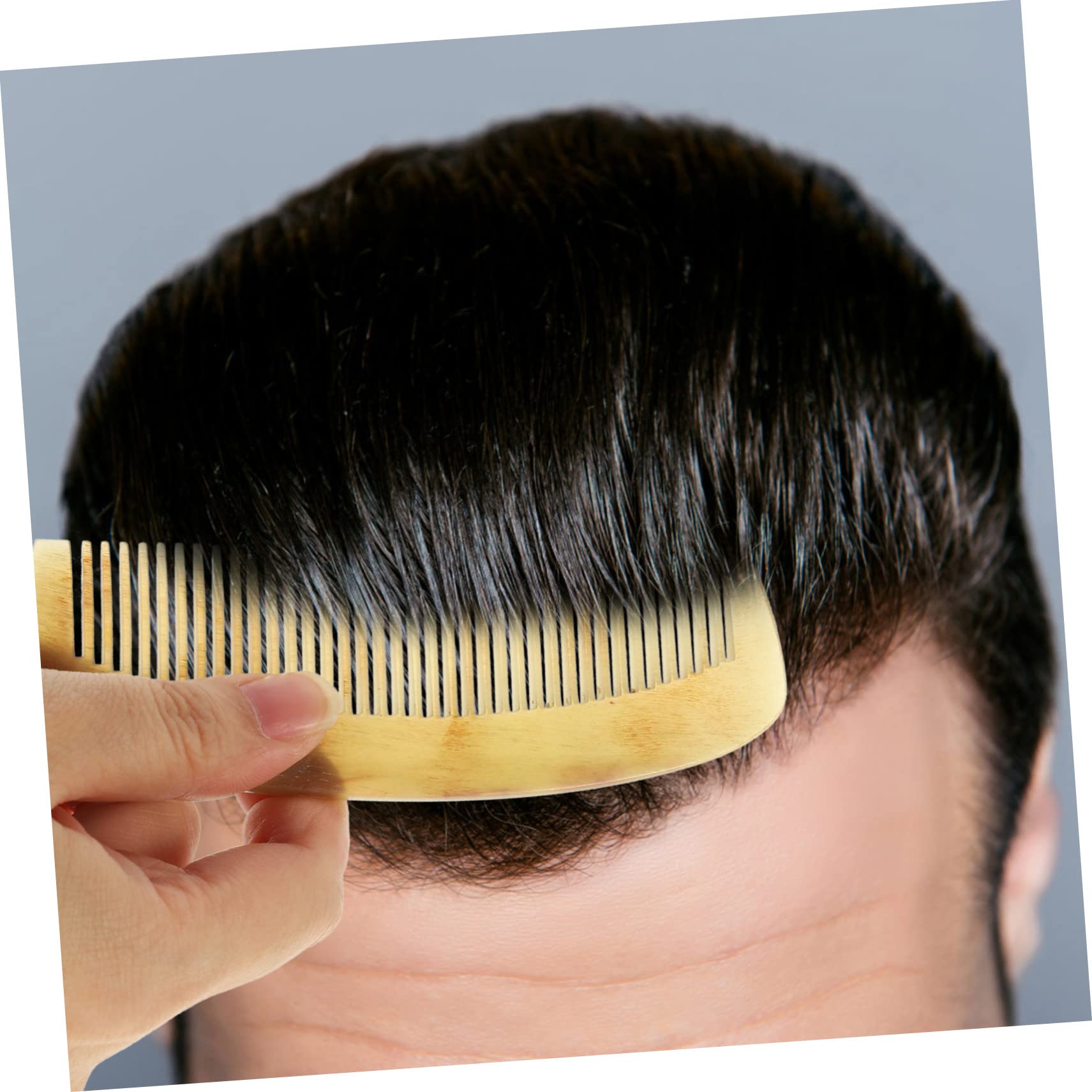 Peine De Cuerno Antiestático Natural Para Mujeres Peine De Cuerno Portátil Para Alisar El Cabello y Prevenir Caída Baño o Dormitorio