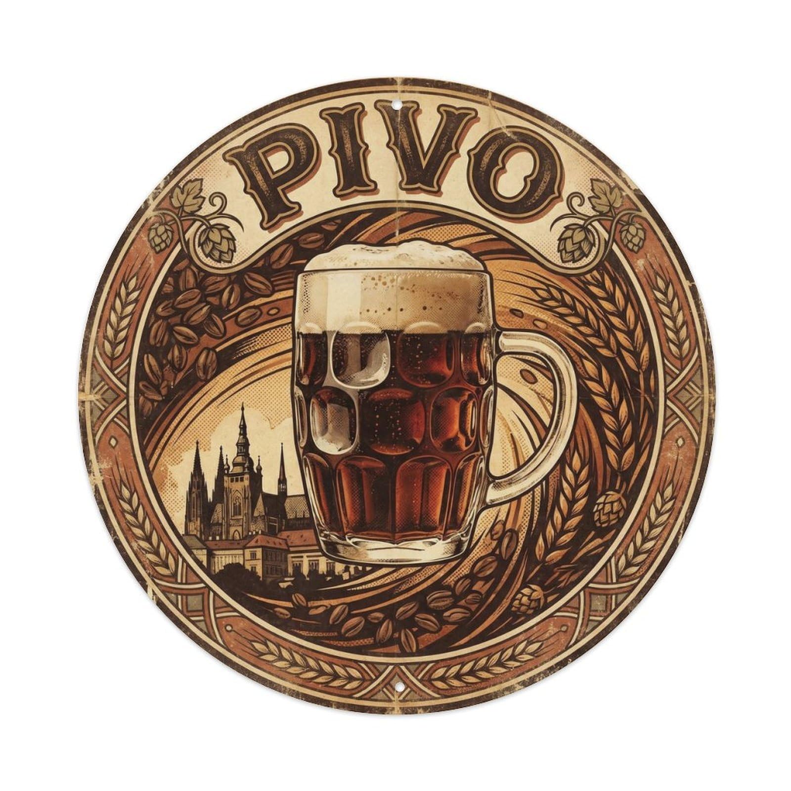 Beverage Central Europe Craft Beer Brewery Retro Diner Metal Tin Sign