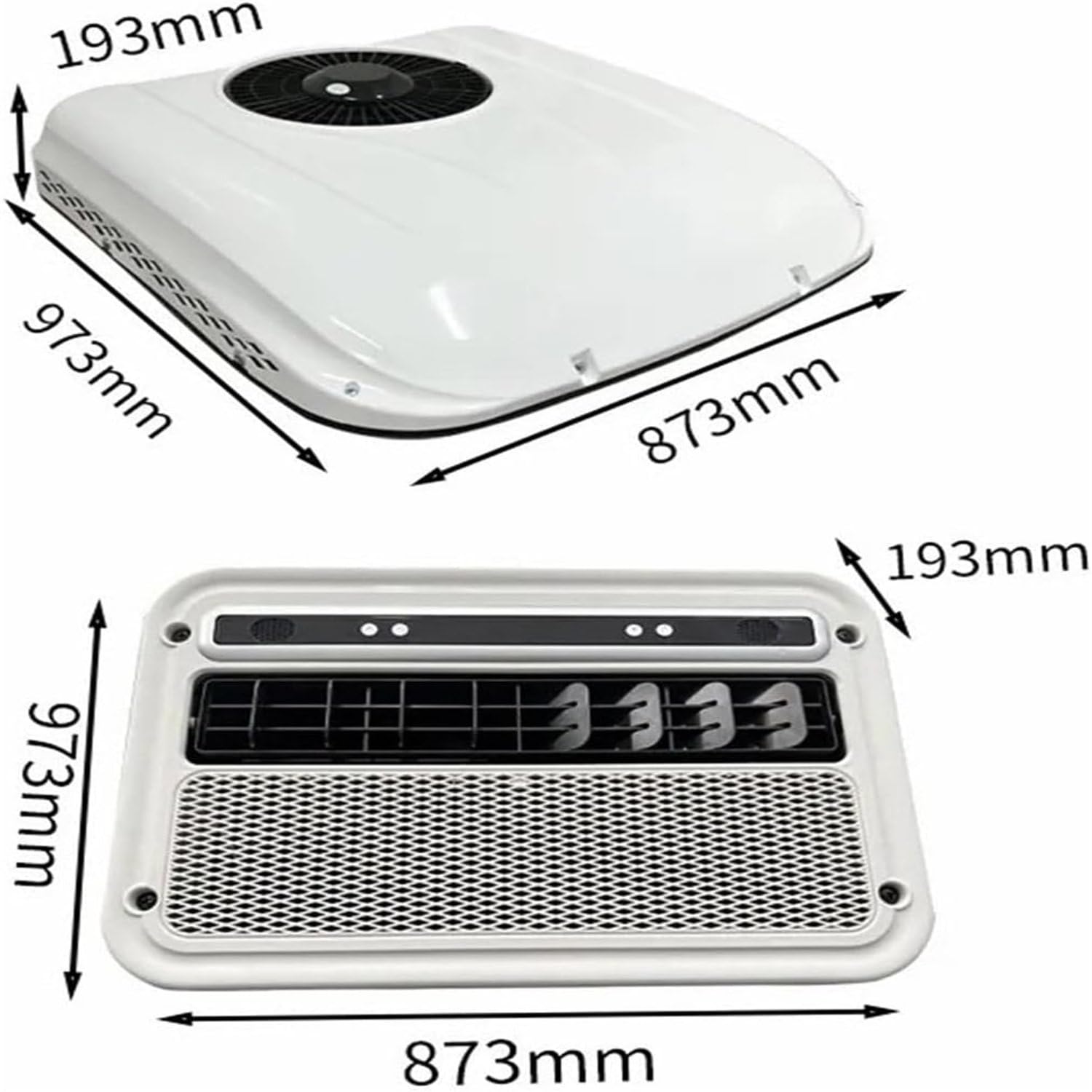 Climatizzatore da Tetto per Camper 12 Volt, condizionatore da 7000 BTU 24 V per Camper, Raffreddamento rapido, condizionatore da Tetto per Camper, per Furgone, Camper, Yacht,12V