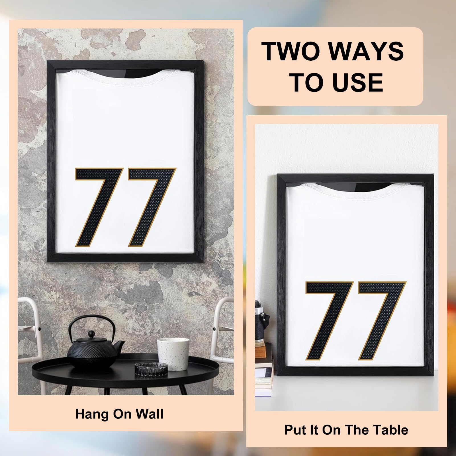 Marco de camiseta deportiva, 40 x 30 pulgadas, con protección UV, para conservar autógrafos, con función de montaje en pared, pantalla de baloncesto, béisbol, hockey, fútbol, acrílico,