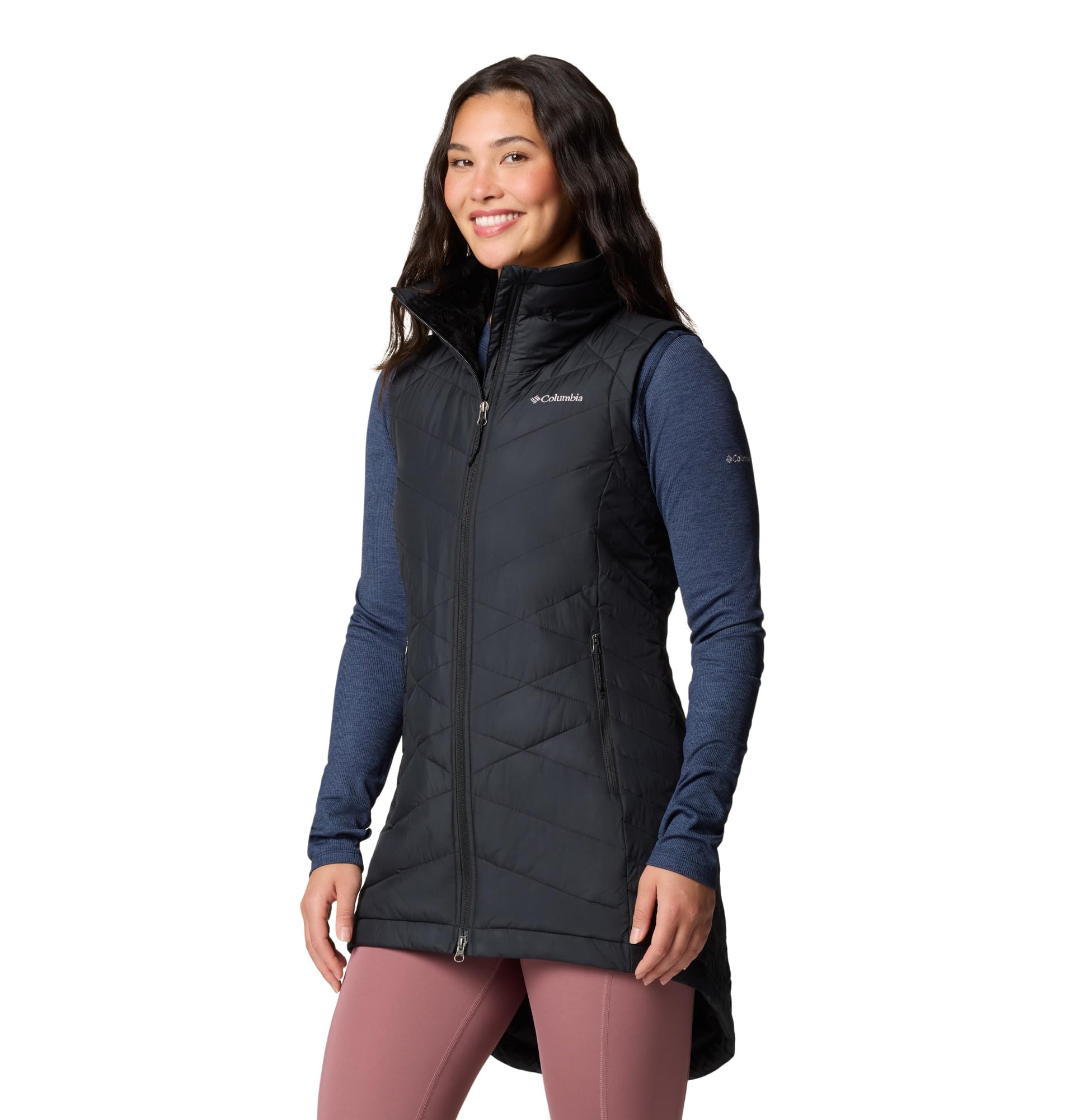 Columbia Damska kamizelka Heavenly II Long, Czarny, XS