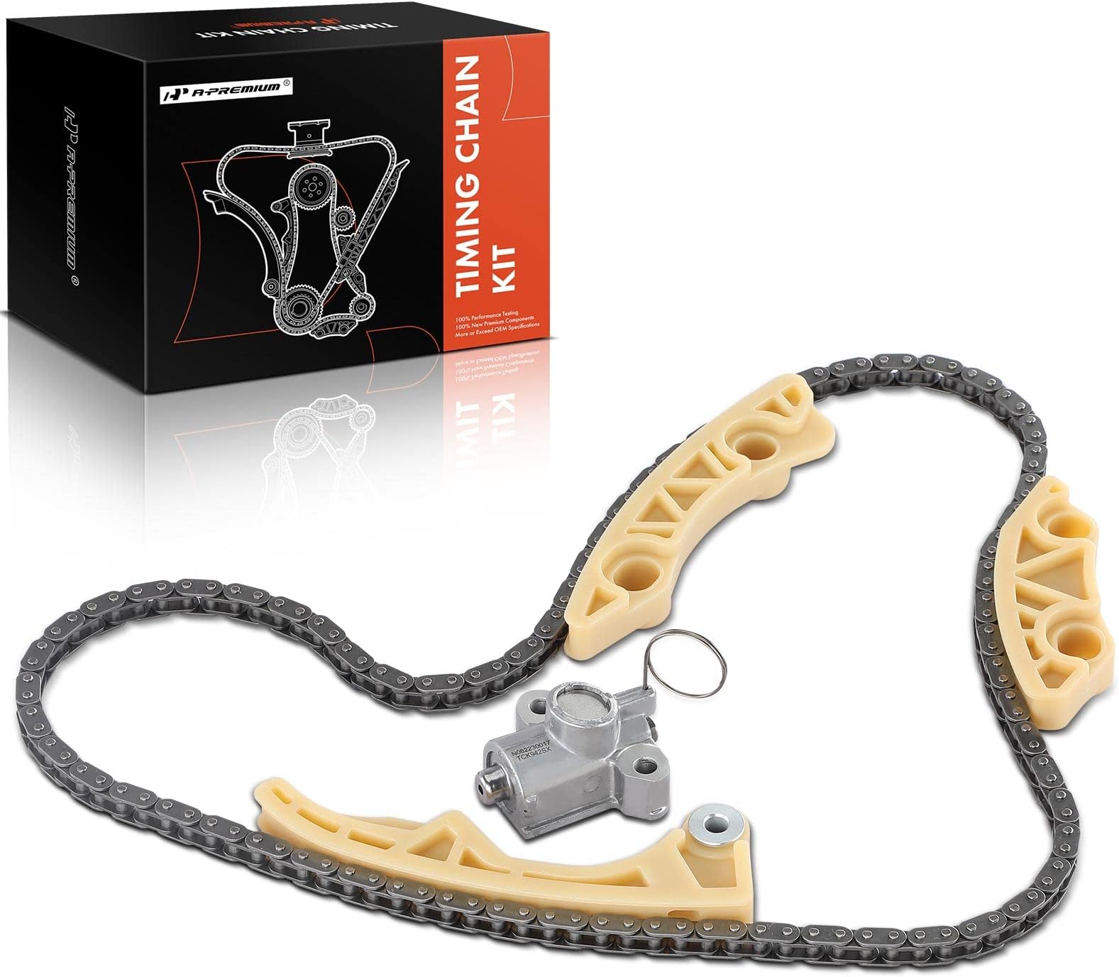 APremium Engine Timing Chain Kit W/Tensioner & Guide [fit