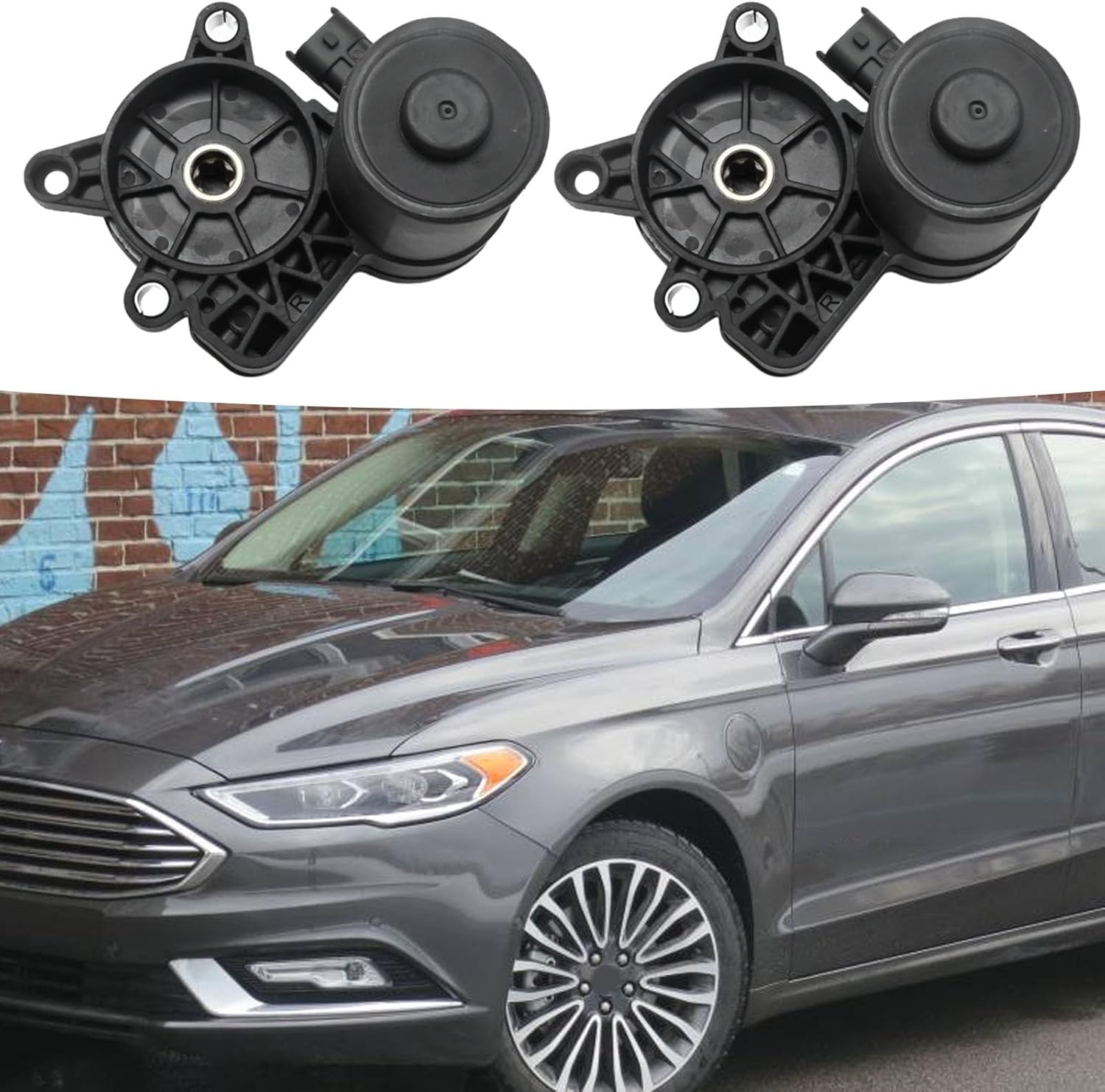 2Pcs DG9Z2B712A Left & Right Side Electric Parking Brake Actuator Motor with Sealing Rings Replacement for Ford Fusion Energi Titanium 2013 2014 2015 2016 2017 2018 Replace DG9Z2B713A