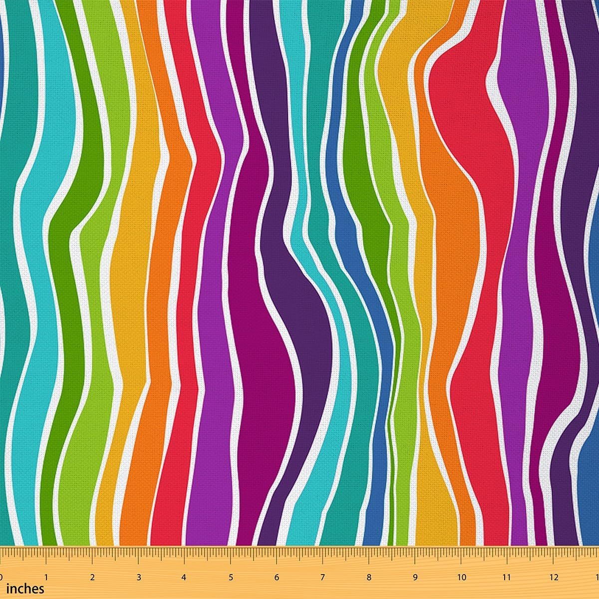 Spring Fabric by The Yard,Watercolor Daisy Bee Upholstery Fabric,Rustic Style Checkers Decorative Fabric,Farm Kitchen Village Decor Sewing Supplies,3 Yards,108" L x 59" W,108" L x 59" W