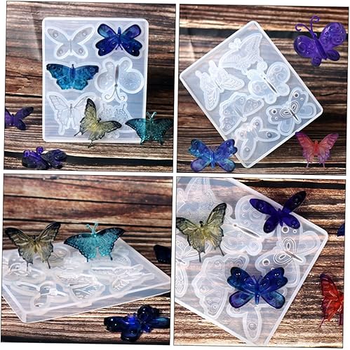 Miniatura 2 de EXCEART Molde de silicona de mariposa para San Valentín, felpudos de San Valentín, colgantes de joyería, molde de collar, molde de silicona para