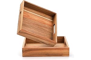 YOUEON Square Wood Tray: Your Perfect Serving Companion