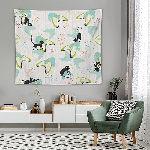 Miniatura 214 de Tapiz floral retro de los años 60 y 70, diseño hippie de primavera Groovy Flower Power Flower Boho para colgar en la pared, arte neutro para Hippie