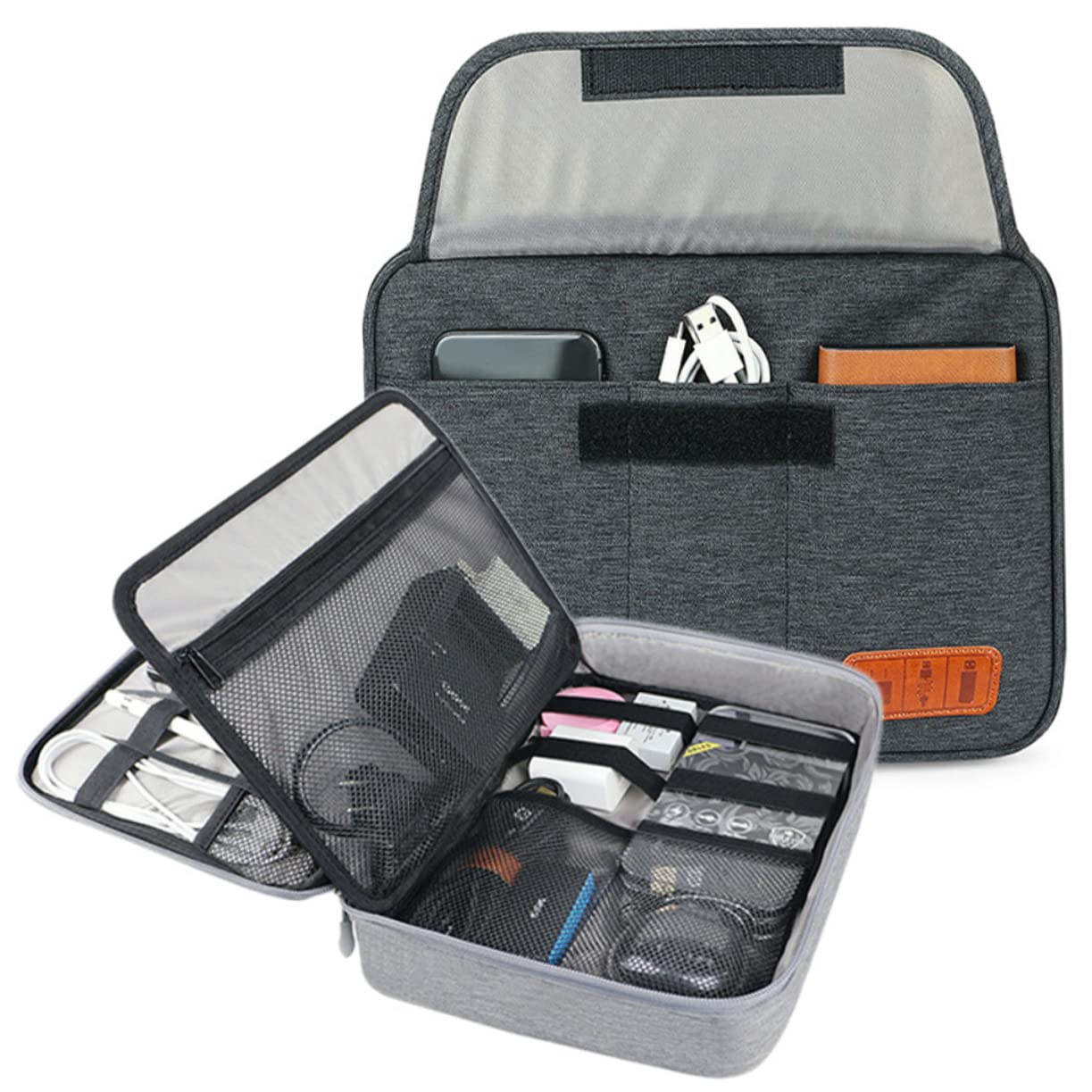 Artibetter Custodia Per Dispositivi Elettronici Organizer Per Cavi Da Esterno Strati Per Archiviazione Digitale e Viaggi Contiene Spazio Per Due Telefoni e Tablet Da Maniglia Per Trasporto Co