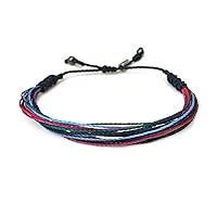Vista 67 de Colorful Bracelet for Men and Women with Hematite Stones: Handmade Designer Adjustable Multistrand String Knotted Macrame Friendship Bracelet
