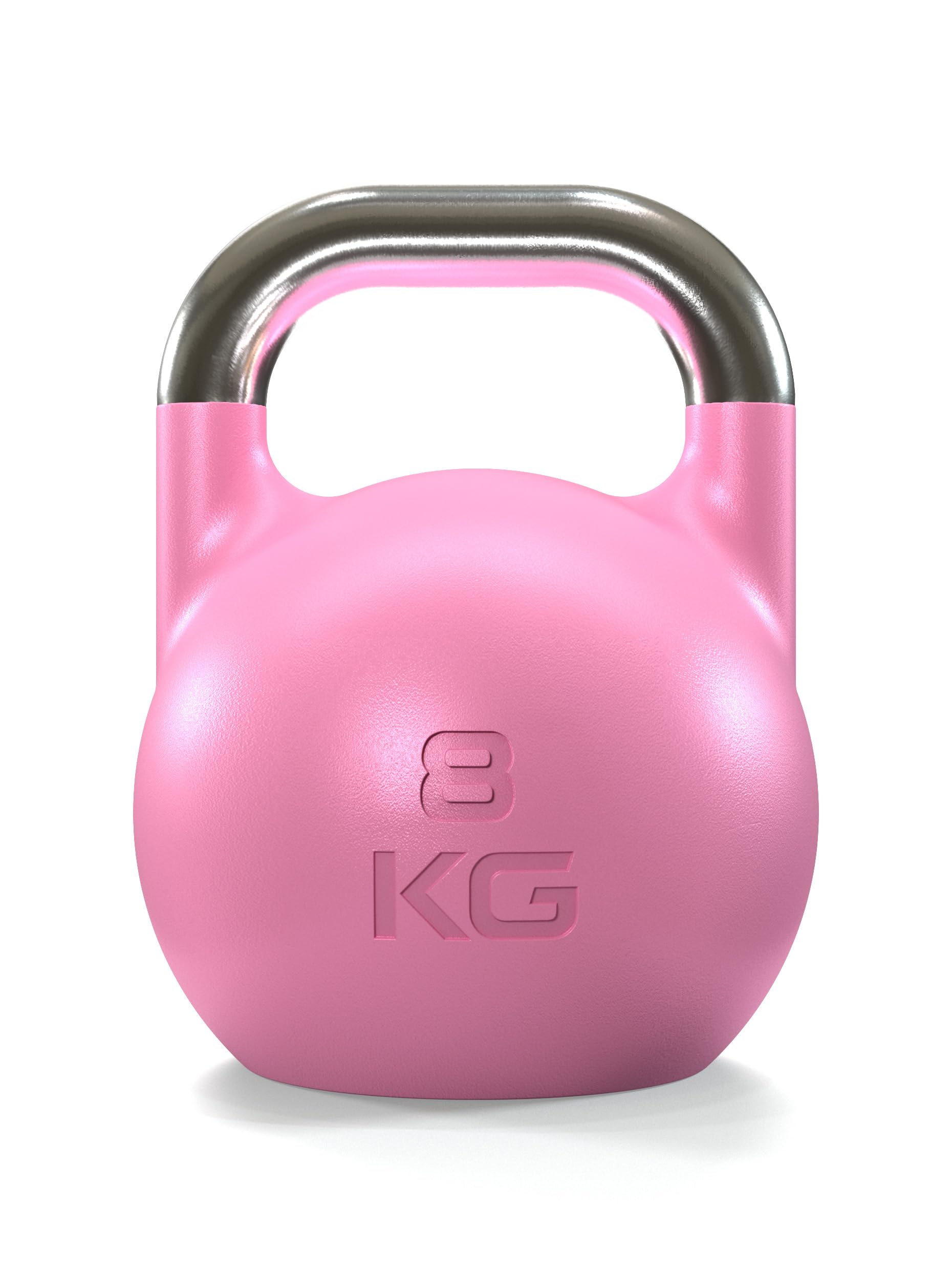 Atletica Competition Kettlebell | 8 kg | różowy | żeliwo sferoidalne | jakość studyjna I subtelne logo, kod koloru dla łatwej obsługi, funkcjonalny trening całego ciała