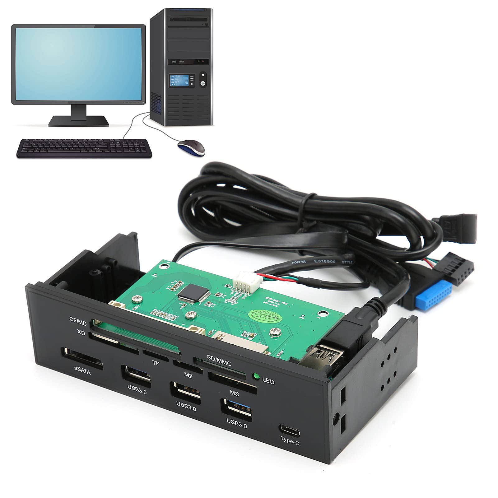 Docking Station da 5,25 Pollici Dock di Espansione di Buona compatibilità per un Trasferimento Rapido dei Dati con Interfacce USB 3.0 e di Tipo C