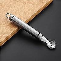 Vista 7 de Cortador de fresas de acero inoxidable, herramienta de descorazonador de fresas multifunción plateada y tallo de tomate, para fresa, tomate