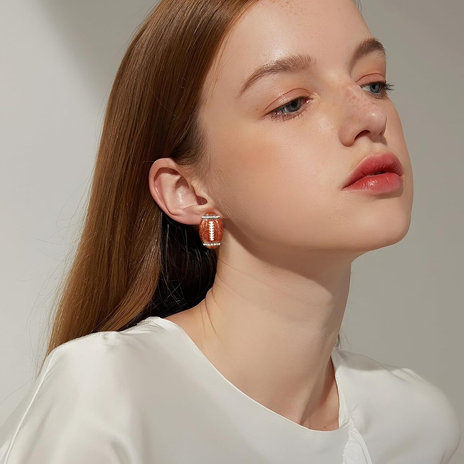 Sport Clip on Earrings Football Basketball Soccer Basrball Earrings for Women Non Pierced Earrings - Image 2