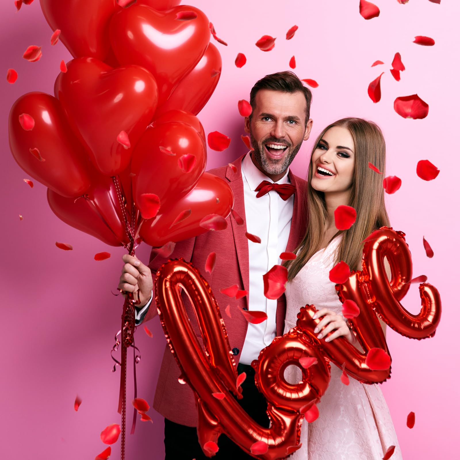 Set Decorazioni San Valentino Romantico | 1000 Petali Rose, 50 Candele, Palloncini Cuore