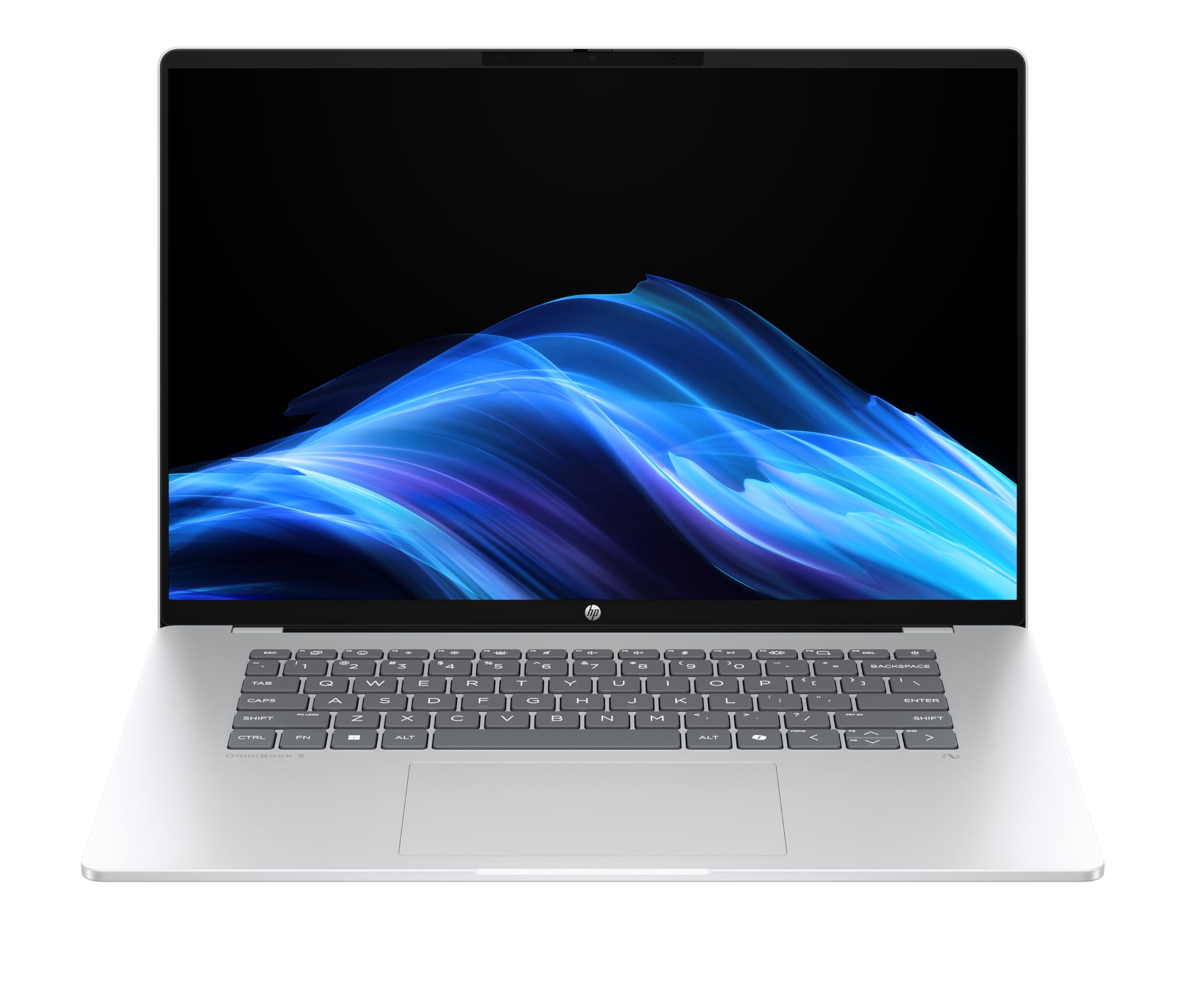 HP OmniBook 5 Next Gen AI laptop PC, 16", 2K OLED Touch, procesor Snapdragon X1-26-100 (45 NPU-Tops), 16 GB LPDDR5 x RAM, 512 GB PCIe SSD, Qualcomm Adreno GPU, Windows 11 Home, QWERTZ, srebrny | Snapdragon X X1-26-100, Adreno GPU, KI-PC, Windows 11 Home,