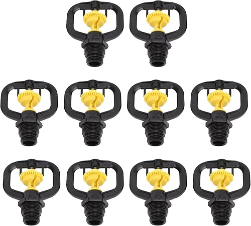 Miniatura 8 de FDIT 10 cabezales de aspersor de órbita, rociador de arbustos órbita, microboquilla giratoria de mariposa, rociador giratorio para riego de jardín,