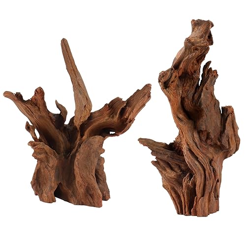 LYPHARD AQUARIUMS Natural Driftwood for Aquarium Decor, 2 Pieces 9-14"