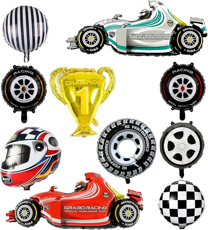 90PCS Traffic Light Balloons - Race Car Theme Birthday Party Decorat