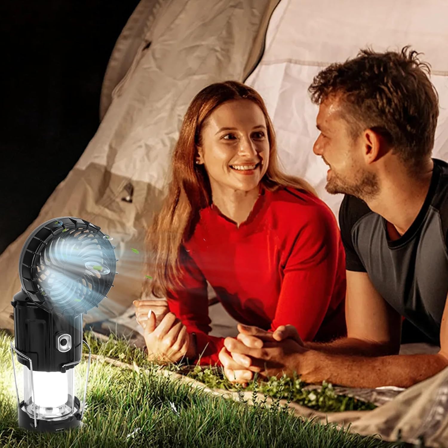 Confezione da 4 lanterne solari portatili ricaricabili - Lanterna da campeggio pieghevole leggera a LED per interruzioni di corrente, kit di sopravvivenza per tenda esterna