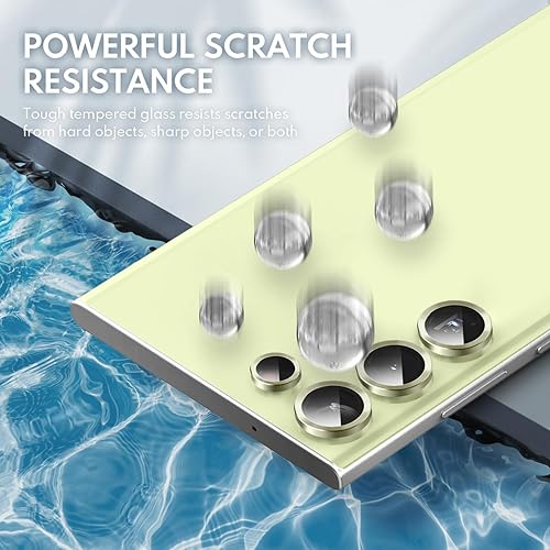 Miniatura 4 de i-Blason Protector de lente de cámara para Samsung Galaxy S23 Ultra, vidrio templado 9H Funda ultrafina de vidrio antiarañazos incluye herramienta